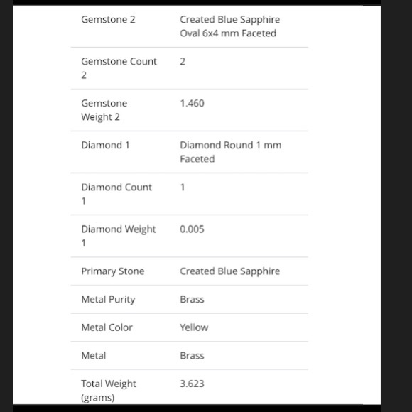 💎Lab Created Blue Sapphire, Diamond Accent Ring - Picture 6 of 8